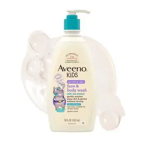 Aveeno Kids Sensitive Skin Face & Body Wash, Nourishing Oat Extract, Wash Away Dirt and Germs Without Drying, Kids Body Wash is Tear-Free, Hypoallergenic, Sulfate- & Dye-Free, 18 Fl Oz Aveeno Kids Sensitive Skin Face & Body Wash, Nourishing Oat Extract, Wash Away Dirt and Germs Without Drying, Kids Body Wash is Tear-Free, Hypoallergenic, Sulfate- & Dye-Free, 18 Fl Oz