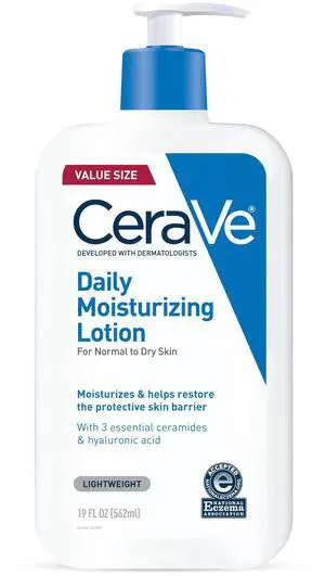 Daily Moisturizing Lotion for Dry Skin, Body Lotion & Face Moisturizer with Hyaluronic Acid and Ceramides, Daily Moisturizer, Fragrance Free, Oil-Free, 19 Ounce Daily Moisturizing Lotion for Dry Skin, Body Lotion & Face Moisturizer with Hyaluronic Acid and Ceramides, Daily Moisturizer, Fragrance Free, Oil-Free, 19 Ounce