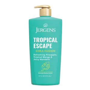 Shea Fusion Tropical Escape Body Lotion, Scented Lotion, Moisturizing Body Lotion made with Shea Butter and Vitamin E, 14 fl oz Shea Fusion Tropical Escape Body Lotion, Scented Lotion, Moisturizing Body Lotion made with Shea Butter and Vitamin E, 14 fl oz