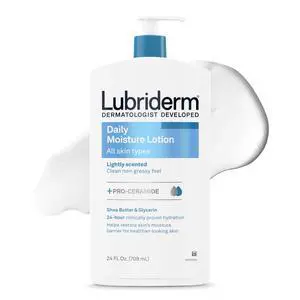Daily Moisture Body Lotion + Pro-Ceramide, Body Lotion for Dry Skin, Shea Butter, Glycerin, Lightly Scented Hand Lotion, Non-Greasy 24-Hour Moisturizer, Paraben & Dye Free, 24 Fl Oz Daily Moisture Body Lotion + Pro-Ceramide, Body Lotion for Dry Skin, Shea Butter, Glycerin, Lightly Scented Hand Lotion, Non-Greasy 24-Hour Moisturizer, Paraben & Dye Free, 24 Fl Oz