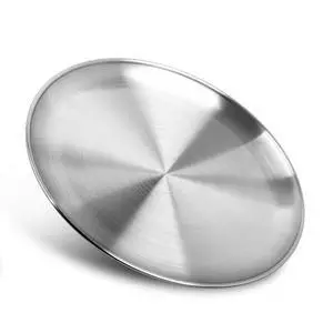 Stainless Steel Plates,10 inch Round Metal Food Serving Plate, Dinner Plates for Outdoor Camping Hiking, Party Serving, Feeding,Non Toxic & Reusable, Dishwasher Safe Stainless Steel Plates,10 inch Round Metal Food Serving Plate, Dinner Plates for Outdoor Camping Hiking, Party Serving, Feeding,Non Toxic & Reusable, Dishwasher Safe