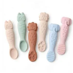 Silicone Baby Spoons for Self Feeding 3M+, Stage 1 Infant Feeding Spoons and Teething Toy 2-in-1, Soft Tip Toddler Chewable Utensils for BLW Led Weaning, BPA Free Easy Grip Short Handle 6PK Silicone Baby Spoons for Self Feeding 3M+, Stage 1 Infant Feeding Spoons and Teething Toy 2-in-1, Soft Tip Toddler Chewable Utensils for BLW Led Weaning, BPA Free Easy Grip Short Handle 6PK