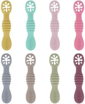 8 Pcs Baby Led Weaning Utensils, First Stage Silicone Baby Spoon, Multicolor Baby Spoons Self Feeding 6+ Months, Cucharas para Bebes for Solids and Purees 8 Pcs Baby Led Weaning Utensils, First Stage Silicone Baby Spoon, Multicolor Baby Spoons Self Feeding 6+ Months, Cucharas para Bebes for Solids and Purees