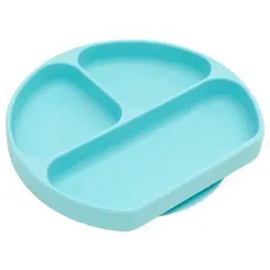 Silicone Grip Dish, Suction Plate, Divided Plate, Baby Toddler Plate, BPA Free, Microwave Dishwasher Safe , Blue-GD, 1 Count Silicone Grip Dish, Suction Plate, Divided Plate, Baby Toddler Plate, BPA Free, Microwave Dishwasher Safe , Blue-GD, 1 Count
