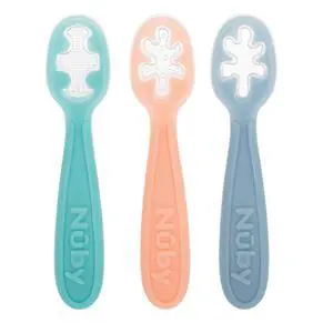 3-Stage Baby's First Spoons Set - 3 Pack - 6+ Months - Baby Spoons with Easy Grip Handle - Pastels 3-Stage Baby's First Spoons Set - 3 Pack - 6+ Months - Baby Spoons with Easy Grip Handle - Pastels