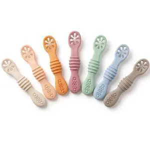 7 Pack Baby Spoons, Soft Silicone Self-Feeding Utensils for Babies & Toddlers, BPA-Free Silicone First Stage Training Spoon with Easy-Grip Handle 7 Pack Baby Spoons, Soft Silicone Self-Feeding Utensils for Babies & Toddlers, BPA-Free Silicone First Stage Training Spoon with Easy-Grip Handle