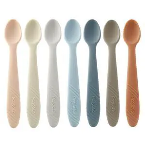7 Pack Silicone Baby Feeding Spoons, First Stage Training Spoon Infant Utensils Feeding Supplies, BPA Free Gum-Friendly Soft Tip Baby Led Weaning Spoon 7 Pack Silicone Baby Feeding Spoons, First Stage Training Spoon Infant Utensils Feeding Supplies, BPA Free Gum-Friendly Soft Tip Baby Led Weaning Spoon