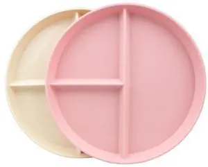 2Pack Portion Control Plate, 9 Inch Round Divided Plates for Dinner, 3 Compartment Dinner Plates Suitable for Balanced Eating Dishwasher Microwave Safe(Color:pink & Beige) 2Pack Portion Control Plate, 9 Inch Round Divided Plates for Dinner, 3 Compartment Dinner Plates Suitable for Balanced Eating Dishwasher Microwave Safe(Color:pink & Beige)