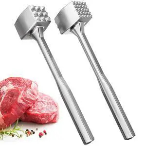 Meat Tenderizer 1 pcs Aluminium Mallet Dual-Sided - Tenderizer Tool Kitchen Pounder - Home Hammer for Tenderizing Ice Steak Stainless Veal & Chicken Safe Beater 1309479 Meat Tenderizer 1 pcs Aluminium Mallet Dual-Sided - Tenderizer Tool Kitchen Pounder - Home Hammer for Tenderizing Ice Steak Stainless Veal & Chicken Safe Beater 1309479