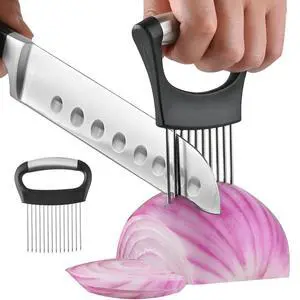 2 PCS Onion Holder for Slicing, Vegetable Slicer Slice Cutter Chopper Guide 2 PCS Onion Holder for Slicing, Vegetable Slicer Slice Cutter Chopper Guide
