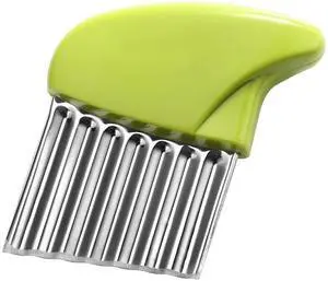 Crinkle Cutter Stainless Steel Potato Carrot Chip Vegetable Crinkle Wavy Chopper Cutter French Fry Slicer Crinkle Cutter Stainless Steel Potato Carrot Chip Vegetable Crinkle Wavy Chopper Cutter French Fry Slicer