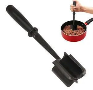 Meat Chopper, 5-Blade Curved Potato Masher & Hamburger Meat Smasher, Ground Beef Chopper, Premium Heat-Resistant Masher for Beef, Chicken and More Meat Chopper, 5-Blade Curved Potato Masher & Hamburger Meat Smasher, Ground Beef Chopper, Premium Heat-Resistant Masher for Beef, Chicken and More