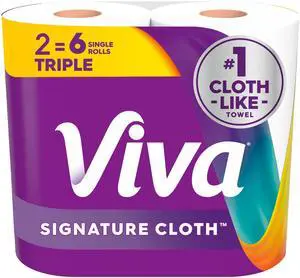 Signature Cloth Paper Towels, Choose-A-Sheet Size, 2 Triple Rolls, 129 Sheets per Roll (Packaging May Vary) Signature Cloth Paper Towels, Choose-A-Sheet Size, 2 Triple Rolls, 129 Sheets per Roll (Packaging May Vary)