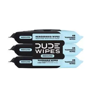Fragrance Free Hemorrhoid Flushable Wipes - 3 Pack (144 Count) - Extra-Large, Medicated with Witch Hazel for Soothing Relief - Septic and Sewer Safe Fragrance Free Hemorrhoid Flushable Wipes - 3 Pack (144 Count) - Extra-Large, Medicated with Witch Hazel for Soothing Relief - Septic and Sewer Safe