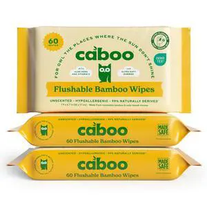 Tree Free Flushable Wipes, Certified Flushable, Septic Safe, Biodegradable, Chemical Free, Unscented Wipes for Adults made with Renewable Bamboo Based Viscose (Pack of 3, Total of 180) Tree Free Flushable Wipes, Certified Flushable, Septic Safe, Biodegradable, Chemical Free, Unscented Wipes for Adults made with Renewable Bamboo Based Viscose (Pack of 3, Total of 180)