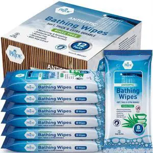 Hospital Wipes for Bathing, Waterless Rinse Free Bath Wipes for Adults, Microwavable Soft Thick, 12 Packs (96 Count), Aloe Vera Hospital Wipes for Bathing, Waterless Rinse Free Bath Wipes for Adults, Microwavable Soft Thick, 12 Packs (96 Count), Aloe Vera