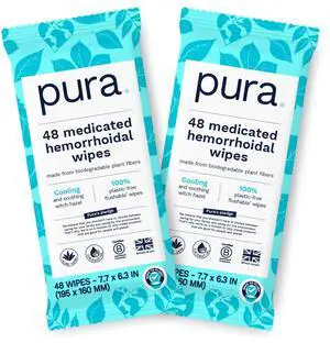 XL Flushable Medicated Wipes for Hemorrhoid Relief, Extra-Large, Fragrance-Free Wet Wipes with Witch Hazel, Coconut Oil & Aloe, Skin Soothing, 96 Wipes (2 Packs) XL Flushable Medicated Wipes for Hemorrhoid Relief, Extra-Large, Fragrance-Free Wet Wipes with Witch Hazel, Coconut Oil & Aloe, Skin Soothing, 96 Wipes (2 Packs)