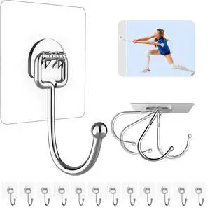 12 Pack Large Adhesive Hooks for 44 lb(Max) Hanging Heavy Duty, Self Adhesive Sticky Hooks Waterproof Stainless Steel Wall Hook for Home Bathroom Shower Kitchen Outdoor Utility Hooks 12 Pack Large Adhesive Hooks for 44 lb(Max) Hanging Heavy Duty, Self Adhesive Sticky Hooks Waterproof Stainless Steel Wall Hook for Home Bathroom Shower Kitchen Outdoor Utility Hooks