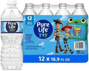 Purified Bottled Water, 12 Pack - Still Drinking Water Enhanced with Minerals for a Crisp Taste - 16.9 Fl Oz - Toy Story 5 Packaging Graphics Purified Bottled Water, 12 Pack - Still Drinking Water Enhanced with Minerals for a Crisp Taste - 16.9 Fl Oz - Toy Story 5 Packaging Graphics