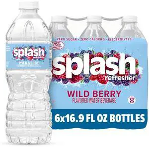 Flavored Water Bottles, Wild Berry Flavor - 6-Pack, 16.9 Fl Oz - Refreshing Flavored Bottled Water with Electrolytes - Zero Sugar & Zero Calories Flavored Water Bottles, Wild Berry Flavor - 6-Pack, 16.9 Fl Oz - Refreshing Flavored Bottled Water with Electrolytes - Zero Sugar & Zero Calories