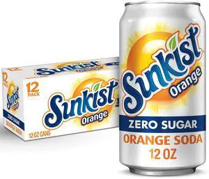 Sunkist Zero Sugar Orange Soda, 12 fl oz cans, 12 pack Sunkist Zero Sugar Orange Soda, 12 fl oz cans, 12 pack