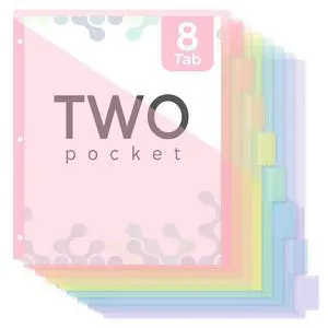 Pastel Binder Dividers with Tabs and Pockets - Soft Plastic Dividers for 3 Ring Binder, Includes 16 Blank Index Labels, for School & Office Organization, Pink Pastel Binder Dividers with Tabs and Pockets - Soft Plastic Dividers for 3 Ring Binder, Includes 16 Blank Index Labels, for School & Office Organization, Pink