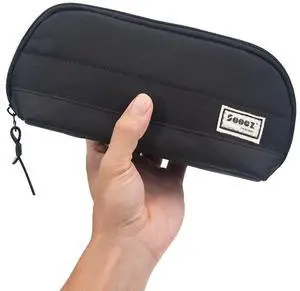 Wide-Opening Pencil Pen Case, Lightweight & Spacious Pencil Pouch Zipper Stationery Bag, Aesthetic Supply with Triangular Design for Adults, Black Wide-Opening Pencil Pen Case, Lightweight & Spacious Pencil Pouch Zipper Stationery Bag, Aesthetic Supply with Triangular Design for Adults, Black