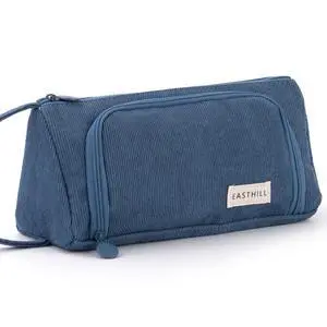 Big Capacity Pencil Case Canvas High Storage Pouch Marker Pen Case Simple Stationery Bag School College Office Organizer for Teens Girls Adults Student-Blue Big Capacity Pencil Case Canvas High Storage Pouch Marker Pen Case Simple Stationery Bag School College Office Organizer for Teens Girls Adults Student-Blue