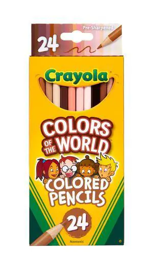 Colors of the World Colored Pencil Set (24ct), Skin Tone Colored Pencils for Kids, Coloring Book Pencils, Gifts for Kids Colors of the World Colored Pencil Set (24ct), Skin Tone Colored Pencils for Kids, Coloring Book Pencils, Gifts for Kids