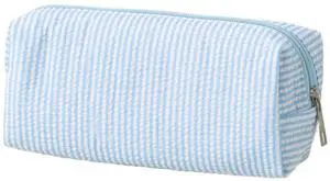 Seersucker Striped Pencil Bag, Large Capacity Stationery Pouch Seersucker Striped Pencil Bag, Large Capacity Stationery Pouch