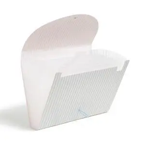 13 Pocket Poly Expandable File, 13" x 9.65" x 1.5", Muted Prep Blue Stripes, Letter Size 13 Pocket Poly Expandable File, 13" x 9.65" x 1.5", Muted Prep Blue Stripes, Letter Size