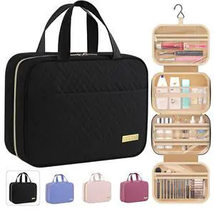 Travel Toiletry Bag - Hanging Toiletry Bag for Women & Men, Makeup Bag/Big Comparment, Waterproof for Travel Accessories, Travel Essentials, Medium, Black Travel Toiletry Bag - Hanging Toiletry Bag for Women & Men, Makeup Bag/Big Comparment, Waterproof for Travel Accessories, Travel Essentials, Medium, Black