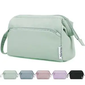Wide-open Makeup Bag Women Girls, Travel Toiletry Bag for Women Cosmetic Bag Organizer Make up Bag with Compartments Toiletries Medicine Bag (Mint Green) Wide-open Makeup Bag Women Girls, Travel Toiletry Bag for Women Cosmetic Bag Organizer Make up Bag with Compartments Toiletries Medicine Bag (Mint Green)