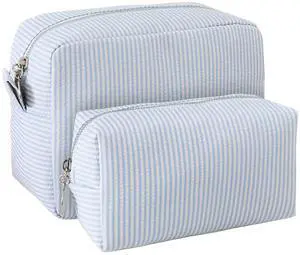 2pcs Makeup Bag Travel Toiletry Bag for Women Lightweight Make Up Bag Purse Organizer Pouches Large Cosmetic Bag Small Makeup Pouch Medicine Bag Travel Essentials for Women Light Blue 2pcs Makeup Bag Travel Toiletry Bag for Women Lightweight Make Up Bag Purse Organizer Pouches Large Cosmetic Bag Small Makeup Pouch Medicine Bag Travel Essentials for Women Light Blue