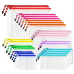 Multisize Mesh Zipper Pouches (9 Colors, 24 Packs), Zip Bag for School Office Supplies, Puzzles & Games Organizing Storage Multisize Mesh Zipper Pouches (9 Colors, 24 Packs), Zip Bag for School Office Supplies, Puzzles & Games Organizing Storage