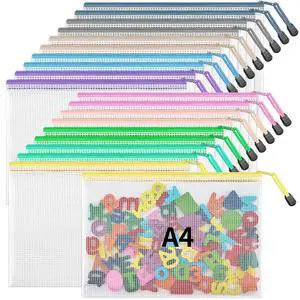 20PCS Mesh Zipper Pouch Bags, A4 /Letter Size Puzzle Bags with Zipper, Waterproof Zipper Pouches for Classroom Organization, Board Game Storage, Travel, Office, School Supplies, 10 Colors 20PCS Mesh Zipper Pouch Bags, A4 /Letter Size Puzzle Bags with Zipper, Waterproof Zipper Pouches for Classroom Organization, Board Game Storage, Travel, Office, School Supplies, 10 Colors