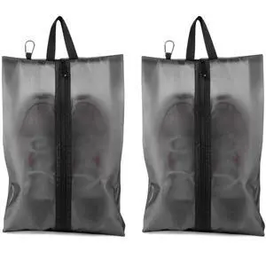 2 Pack Shoe Bags for Travel, Sneaker Bags, Waterproof Travel Shoe Bags with Zipper for Packing, Golf Shoe Dust Bags for Man and Women, Medium, Black 2 Pack Shoe Bags for Travel, Sneaker Bags, Waterproof Travel Shoe Bags with Zipper for Packing, Golf Shoe Dust Bags for Man and Women, Medium, Black