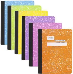 Composition Notebook, College Ruled 7.5" x 9.75" Paper, 100 Sheets, Assorted Colors, 6 Pack (850106-ECM) Composition Notebook, College Ruled 7.5" x 9.75" Paper, 100 Sheets, Assorted Colors, 6 Pack (850106-ECM)