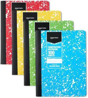 Composition Notebook, College Ruled, 100 Sheets, 9.75" x 7.5", Assorted Marble Colors, 4-Pack Composition Notebook, College Ruled, 100 Sheets, 9.75" x 7.5", Assorted Marble Colors, 4-Pack