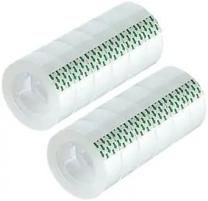 12 Rolls Transparent Tape Refills Rolls 3/4-Inch x 1000 inch, 1 inch Core, Clear Gift Wrapping Tape Refill Roll for Office, Home, School 12 Rolls Transparent Tape Refills Rolls 3/4-Inch x 1000 inch, 1 inch Core, Clear Gift Wrapping Tape Refill Roll for Office, Home, School