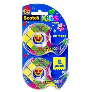 Kids Tape Dispenser, Invisible, Kid Approved No Mess Fun, 2 Tape Rolls with Dispensers, 3/4 in x 600 in Kids Tape Dispenser, Invisible, Kid Approved No Mess Fun, 2 Tape Rolls with Dispensers, 3/4 in x 600 in