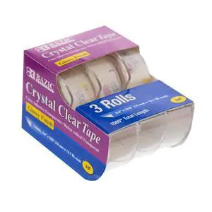 Crystal Clear Tape, 3/4 in x 500 in, 3 Ct Crystal Clear Tape, 3/4 in x 500 in, 3 Ct