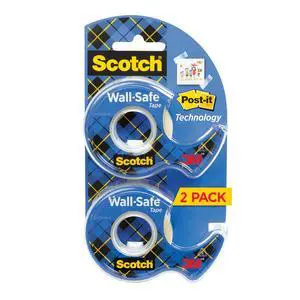 Wall-Safe Tape, 2 Dispensered Rolls, Sticks Securely, Removes Cleanly, Invisible, Designed for Displaying, Photo Safe, 3/4 in x 600 in (183-DM2) Wall-Safe Tape, 2 Dispensered Rolls, Sticks Securely, Removes Cleanly, Invisible, Designed for Displaying, Photo Safe, 3/4 in x 600 in (183-DM2)