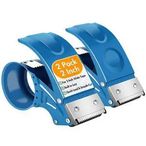 2 Pack Heavy Duty Packing Tape Dispenser Gun, Fits Packaging Tape up to 2 Inches Wide with 3-Inch Core, Adjustable Brake Tape Gun for Shipping, Moving, Office & Warehouse 2 Pack Heavy Duty Packing Tape Dispenser Gun, Fits Packaging Tape up to 2 Inches Wide with 3-Inch Core, Adjustable Brake Tape Gun for Shipping, Moving, Office & Warehouse