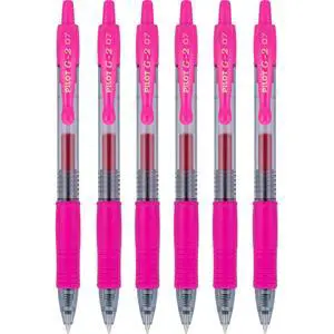 G2 Premium Refillable & Retractable Rolling Ball Gel Pens, 0.7mm Fine Point, Pink, 6-Pack G2 Premium Refillable & Retractable Rolling Ball Gel Pens, 0.7mm Fine Point, Pink, 6-Pack