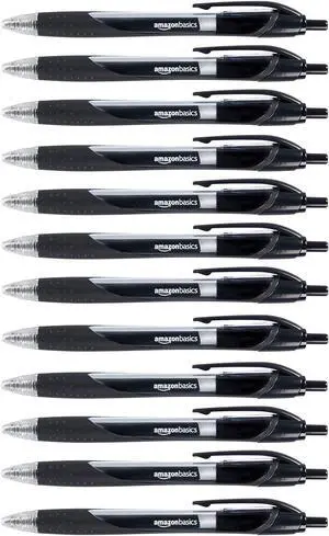 Retractable Gel Ink Pens for Note-Taking and Office Writing, Fine Point 0.7mm, Smooth Writing, Black, 12-Pack Retractable Gel Ink Pens for Note-Taking and Office Writing, Fine Point 0.7mm, Smooth Writing, Black, 12-Pack
