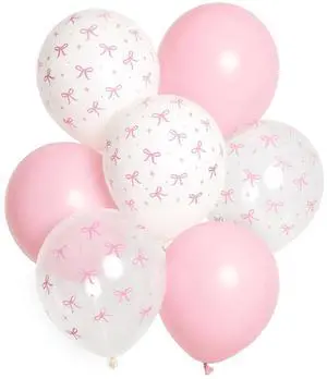 Party Decorations Pink Latex Bow Balloons - 24 pk, 12" | Bachelorette Decorations, Bow Theme Birthday Party, Bridal Engagement Decor, Coquette Cute Supplies Party Decorations Pink Latex Bow Balloons - 24 pk, 12" | Bachelorette Decorations, Bow Theme Birthday Party, Bridal Engagement Decor, Coquette Cute Supplies