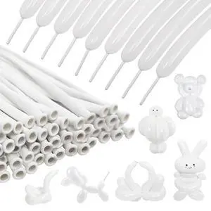 100Pcs 260 Balloons White Long Balloons for Balloon Garland Thickening Skinny Latex Twisting Balloon for Animals Modeling Christmas Birthday Wedding Party Decorations 100Pcs 260 Balloons White Long Balloons for Balloon Garland Thickening Skinny Latex Twisting Balloon for Animals Modeling Christmas Birthday Wedding Party Decorations