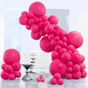 Hot Pink Balloons 140 pcs Different Sizes of 18 12 10 5 Inch Magenta Fuchsia Balloon Arch Kit Garland for Baby Shower Wedding Bridal Shower Anniversary Birthday Party Decorations Pink-Y12 Hot Pink Balloons 140 pcs Different Sizes of 18 12 10 5 Inch Magenta Fuchsia Balloon Arch Kit Garland for Baby Shower Wedding Bridal Shower Anniversary Birthday Party Decorations Pink-Y12
