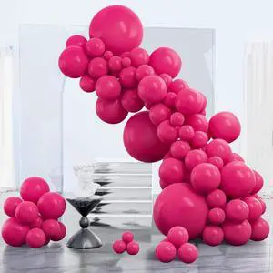 Hot Pink Balloons 123 pcs Different Sizes of 18 12 10 5 Inch Magenta Fuchsia Balloon Arch Kit Garland for Baby Shower Wedding Bridal Shower Anniversary Birthday Party Decorations Pink-Y12 Hot Pink Balloons 123 pcs Different Sizes of 18 12 10 5 Inch Magenta Fuchsia Balloon Arch Kit Garland for Baby Shower Wedding Bridal Shower Anniversary Birthday Party Decorations Pink-Y12